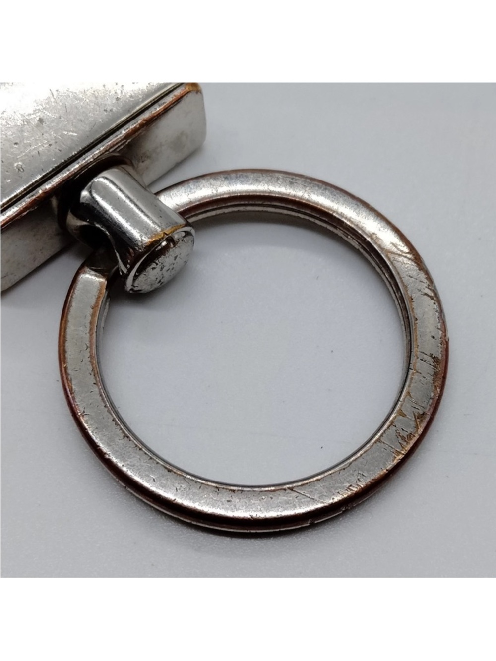 Louis Vuitton Damier Graphite Black Leather & Silver-Tone Keychain - Picture 7 of 9
